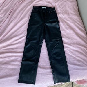 ABERCROMBIE BLACK LEATHER PANTS